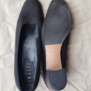 Amalfi Italy woven fabric block heels